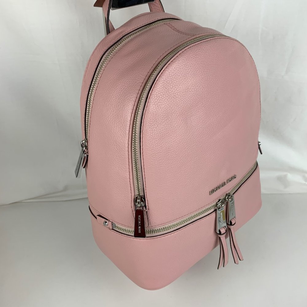 New Michael Kors Rhea Medium Leather Backpack - Picture 8 of 9